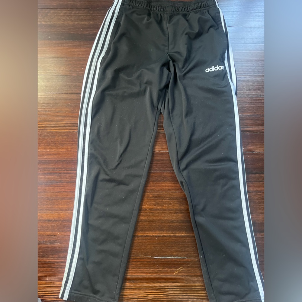 black adidas joggers/track pants/ sweatpants vintage mens medium